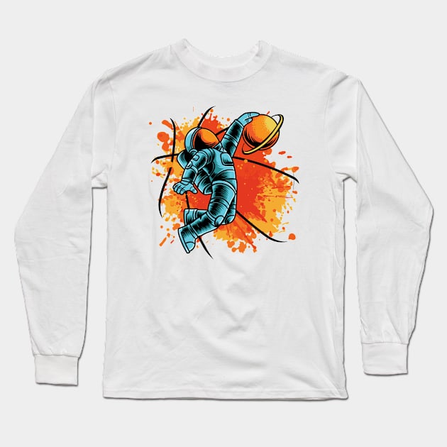 space basketball Long Sleeve T-Shirt by Teeeshirt